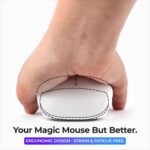Ascrono Mouse Grip para Apple Magic Mouse 2: conforto ergonómico, aderência segura e controlo preciso em branco. - Imagem 4