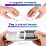 Ascrono Mouse Grip para Apple Magic Mouse 2: conforto ergonómico, aderência segura e controlo preciso em branco. - Imagem 5