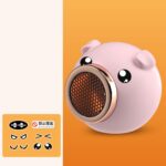 Aquecedor elétrico de mesa Gazechimp rosa: aquece em 2s, compacto, seguro e ideal para escritório, quarto e casa. - Imagem 3