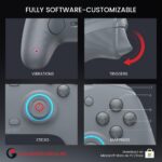 GameSir G7 SE: controle com fio para PC e Xbox, precisão Hall Effect, plug and play, conforto e botões traseiros programáveis - Imagem 7