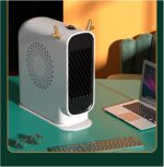 Aquecedor elétrico portátil 500W com termostato, aquecimento rápido e proteção contra superaquecimento para quarto e escritório - Imagem 3