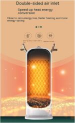 Aquecedor elétrico portátil 500W com termostato, aquecimento rápido e proteção contra superaquecimento para quarto e escritório - Imagem 4