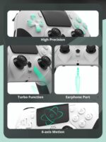 Controle Sem Fio PS4/PC/Android/iOS com 6 eixos, vibração dupla e áudio 3,5 mm para jogar com mais precisão e conforto - Imagem 3