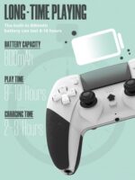 Controle Sem Fio PS4/PC/Android/iOS com 6 eixos, vibração dupla e áudio 3,5 mm para jogar com mais precisão e conforto - Imagem 4