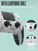 Controle Sem Fio PS4/PC/Android/iOS com 6 eixos, vibração dupla e áudio 3,5 mm para jogar com mais precisão e conforto - Imagem 7