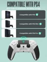 Controle Sem Fio PS4/PC/Android/iOS com 6 eixos, vibração dupla e áudio 3,5 mm para jogar com mais precisão e conforto - Imagem 8