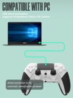 Controle Sem Fio PS4/PC/Android/iOS com 6 eixos, vibração dupla e áudio 3,5 mm para jogar com mais precisão e conforto - Imagem 9
