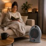 Aquecedor Elétrico Portátil 1000W 127V: aquecimento rápido, silencioso e compacto para quarto, escritório e banheiro. - Imagem 2