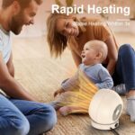 Aquecedor portátil com termostato: compacto, silencioso e seguro para quarto, escritório e casa - Imagem 5