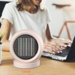 Aquecedor portátil com termostato: compacto, silencioso e seguro para quarto, escritório e casa - Imagem 6