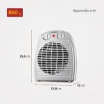 Aquecedor Elétrico Portátil 1500W 110V com Ventilação, Compacto e Seguro para Quarto e Escritório - Imagem 6