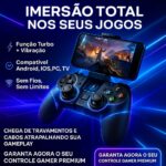 Controle Gamer Varenzia Bluetooth com suporte para celular, turbo e bateria recarregável para jogar com mais desempenho. - Imagem 3