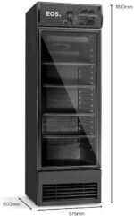 Refrigerador Expositor Eos 295L All Black: vidro duplo antiembaçante, LED interno e faixa de 0 a 10°C para exposição ideal. - Imagem 3