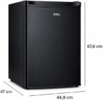 Frigobar EOS 71L Ice Compact Preto com compressor, gela rápido e baixo consumo para sua casa ou escritório. - Imagem 9
