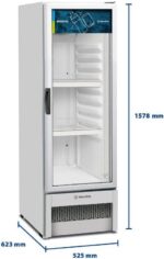 Expositor Metalfrio VB25 Light 256L com vidro antiembaçante, LED e Frost Free para bebidas sempre visíveis e geladas - Imagem 6
