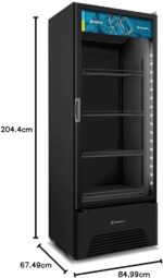 Refrigerador Expositor Vertical Metalfrio All Black 577L, alta capacidade, porta antiembaçante e refrigeração uniforme para seu negócio. - Imagem 4