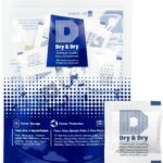 200 pacotes Dry & Dry 1g: sílica gel premium segura, reutilizável e eficaz contra umidade