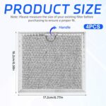 4 filtros de graxa para micro-ondas em alumínio, compatíveis com GE e Samsung, duráveis e fáceis de substituir - Imagem 2