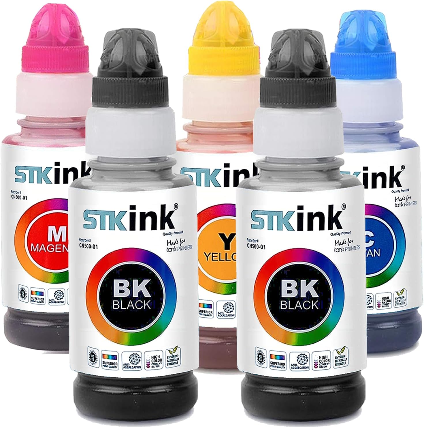 5x Tinta Stkink Para Impressora Gi190 G4110 G4111 G1800 G1900 5x Tinta Stkink Para Impressora Gi190 G4110 G4111 G1800 G1900 G3000 190