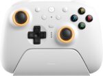 8Bitdo Ultimate 2 White: controle sem fio preciso com TMR, gatilhos ajustáveis e baixa latência para Windows e Android