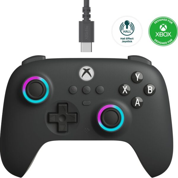 8Bitdo Ultimate C Wired para Xbox com Hall Effect e RGB: precisão, compatibilidade e durabilidade para jogar melhor