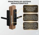 ANJGG Fechadura Digital Biométrica: segurança inteligente com senha, NFC e design slim preto para sua porta principal - Imagem 2