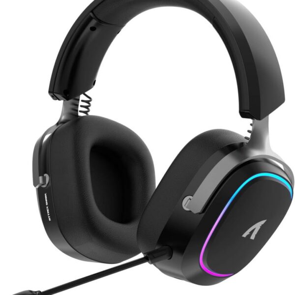 ATTACK SHARK G800 Wireless Gaming Headset, 7.1 Surround Sound,Memory Foam Ear Pads,Durable Aluminum Frame,Detachable Microphone, Bluetooth/2.4G Wireless/Wired Headphone for PC,PS5,PS4,Xbox One(Black)