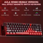 AULA WIN68 HE MAX - Teclado para jogos com efeito Hall com interruptor magnético, modo de acionamento rápido de acionamento ajustável, taxa de pesquisa de 8 KHz, teclado mecânico para jogos com - Imagem 2
