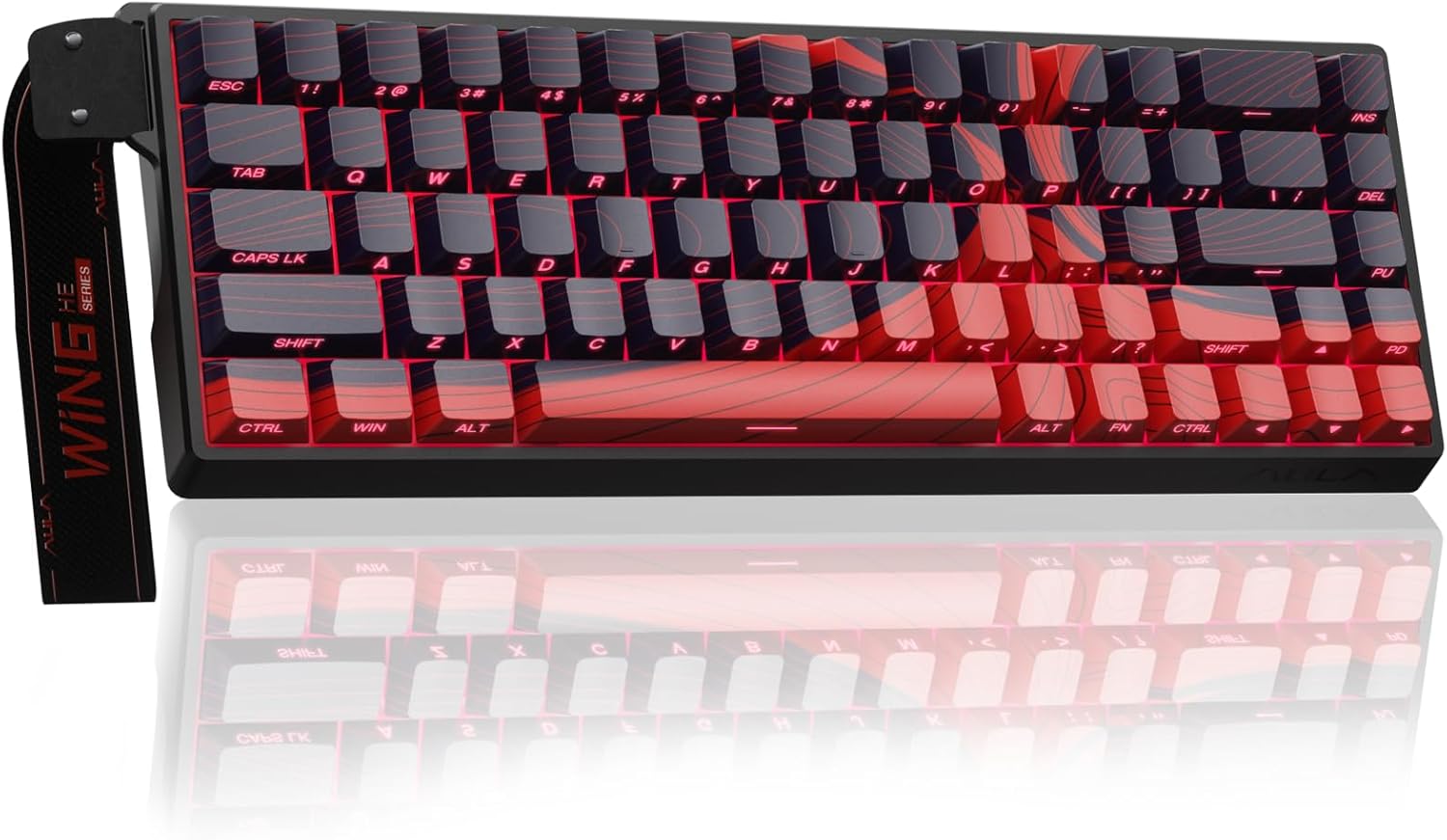 AULA WIN68 HE MAX - Teclado para jogos com efeito AULA WIN68 HE MAX - Teclado para jogos com efeito Hall com interruptor magnético, modo de acionamento rápido de acionamento ajustável, taxa de pesquisa de 8 KHz, teclado mecânico para jogos com