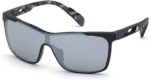 Adidas Óculos de sol SP0019 cinza espelhado CAT3: estilo, proteção e conforto para o verão e esportes.