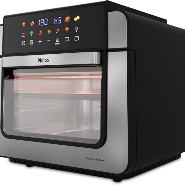 Air Fryer Oven Philco 15L Dupla Resistência 1800W PAF15B 220V