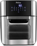 Air Fryer Philco 12L 2 em 1 com painel digital, desidratação e 9 funções para cozinhar com pouco ou nenhum óleo.