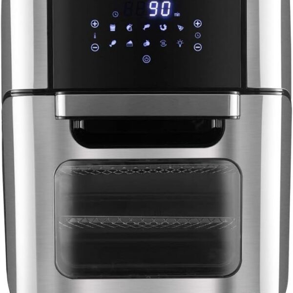 Air Fryer Philco 12L 2 em 1 com painel digital, desidratação e 9 funções para cozinhar com pouco ou nenhum óleo.