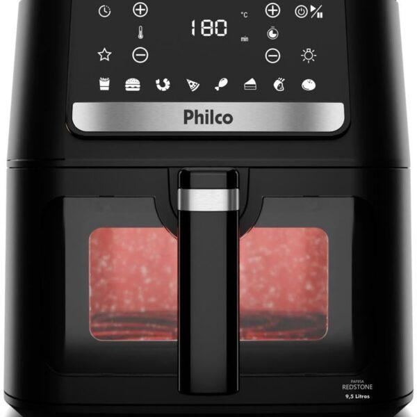 Air Fryer Philco 9,5L Visor Glass Redstone 1800W PAF95A 127V