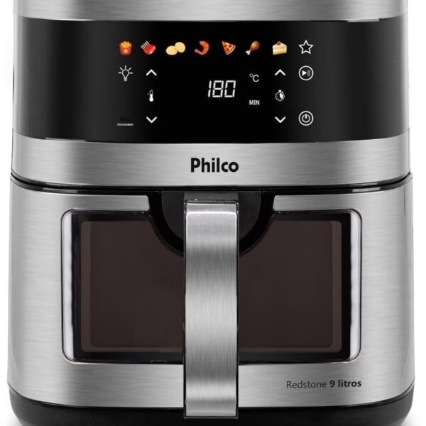 Air Fryer Philco 9L Visor Glass Painel Digital PAF90C 220