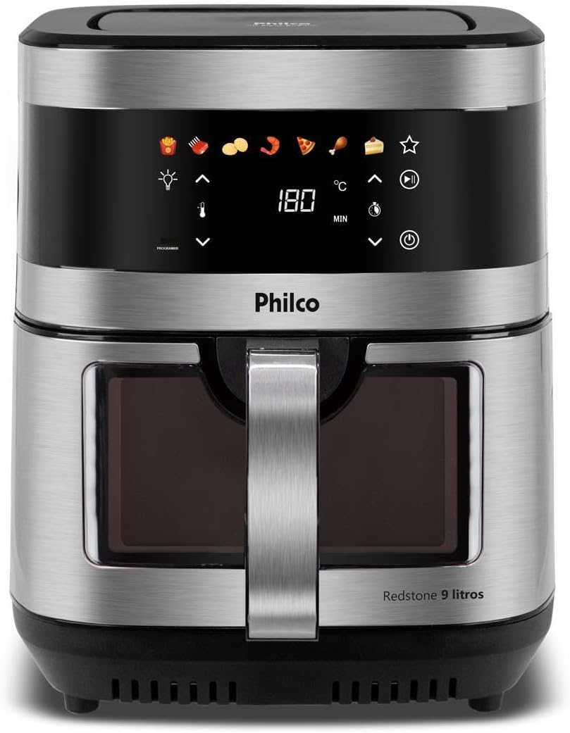 Air Fryer Philco 9L Visor Glass Painel Digital PAF90C 220 Air Fryer Philco 9L Visor Glass Painel Digital PAF90C 220