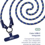 Alça Cabo USB-C Crossbody i2GO CBF 1,5m: carregue e use o celular com praticidade, segurança e estilo no dia a dia. - Imagem 2