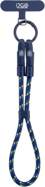 Alça Cabo USB-C de Pulso i2GO CBF 30cm: carregue com praticidade, segurança e compatibilidade universal no dia a dia.