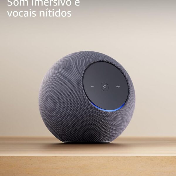 Amazon Echo Studio Grafite: áudio espacial imersivo e Dolby Atmos com Alexa+ para som premium em casa