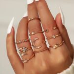 Anéis empilháveis ajustáveis minimalistas e boêmios: elegância diária com motivos celestiais, presente perfeito para ela - Imagem 2
