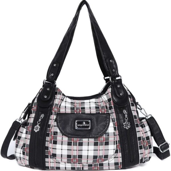 Angel Kiss Bolsa Hobo feminina grande em couro sintético, elegante e espaçosa para o dia a dia