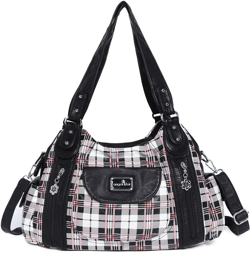 Angel Kiss Bolsa Hobo feminina grande em couro sintético, elegante Angel Kiss Bolsa Hobo feminina grande em couro sintético, elegante e espaçosa para o dia a dia