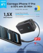 Anker Nano Power Bank, Carregador Portátil USB-C 10000mAh até 45W, com Cabo Retrátil 70cm, Carregamento Rápido, Bateria Externa para iPhone 17/16/15, Samsung, Xiaomi, iPad, MacBook Air, Preto - Imagem 2
