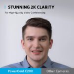 Anker PowerConf C200 2K: webcam com privacidade, áudio AI e imagem nítida para reuniões profissionais - Imagem 2
