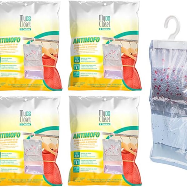 Antimofo Desumidificador Ordene Kit 5 Peças para Armários e Closet, combate a umidade com praticidade e eficiência.