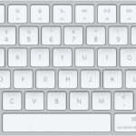 Apple Magic Keyboard com Touch ID para login rápido e compras seguras no Mac.