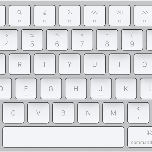 Apple Magic Keyboard com Touch ID para login rápido e compras seguras no Mac.