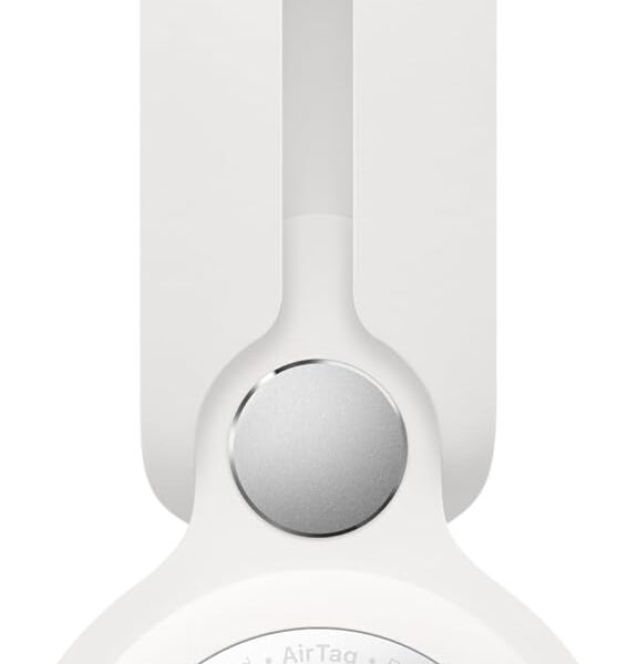 Apple Pulseira para AirTag Branca: fixação leve e resistente para manter seu AirTag sempre no lugar com segurança.