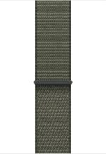 Apple Watch Band Goop esportivo 46 mm Floresta: leve, respirável e confortável, com ajuste rápido e fecho aderente.