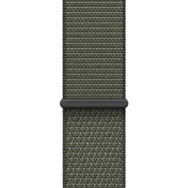 Apple Watch Band Goop esportivo 46 mm Floresta: leve, respirável e confortável, com ajuste rápido e fecho aderente.